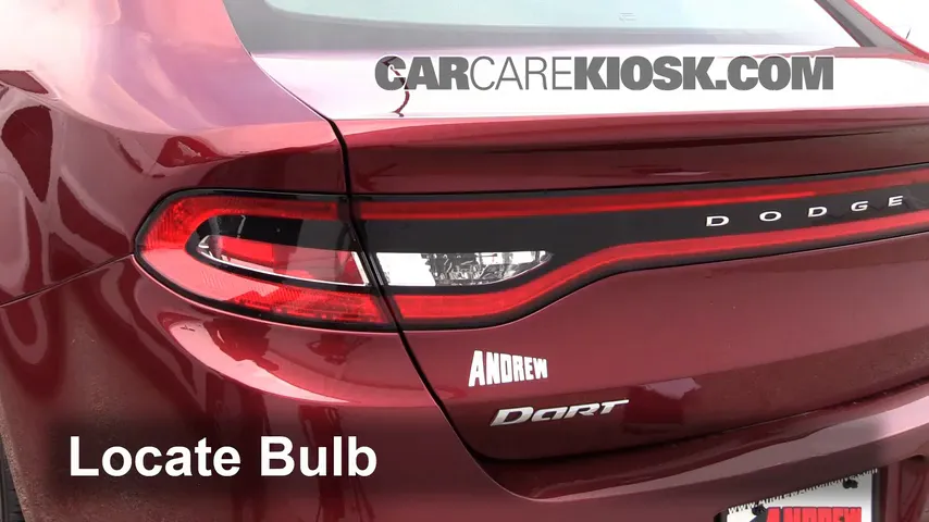 2015 Dodge Dart SXT 2.4L 4 Cyl. Lights Tail Light (replace bulb)